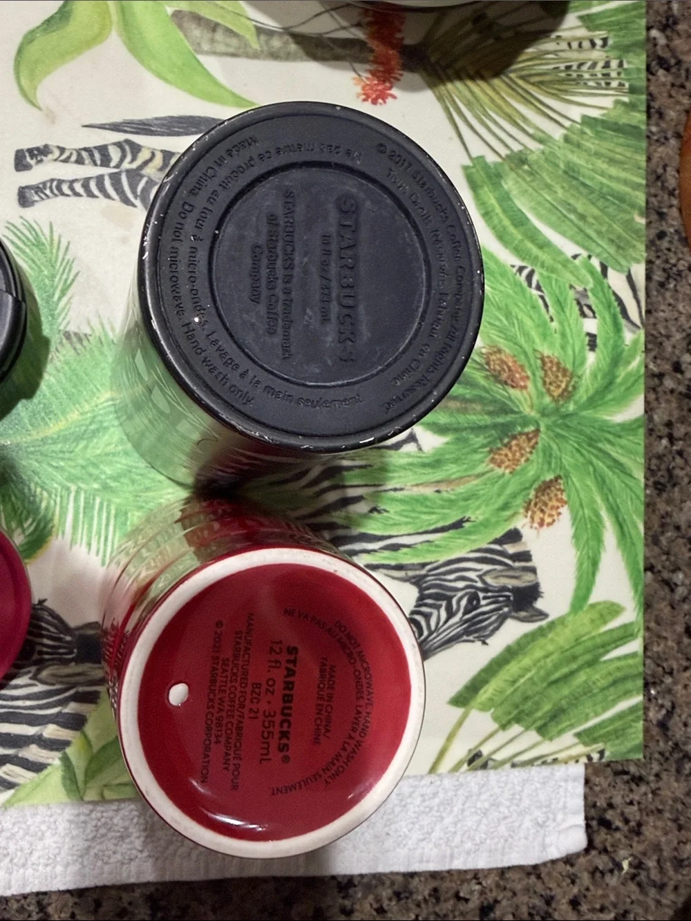Starbucks Travel Cups 15oz and 12 oz